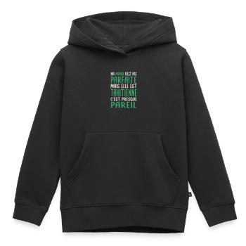 Ma maman n'est pas parfaite - Tahitienne - Sweat Premium à capuche enfant bio - noir - Devant - AI Model Kid Male (0cm)
