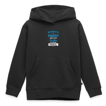 Mon tonton n'est pas parfait - Ju-jitsu - Sweat Premium à capuche enfant bio - noir - Devant - AI Model Kid Male (0cm)