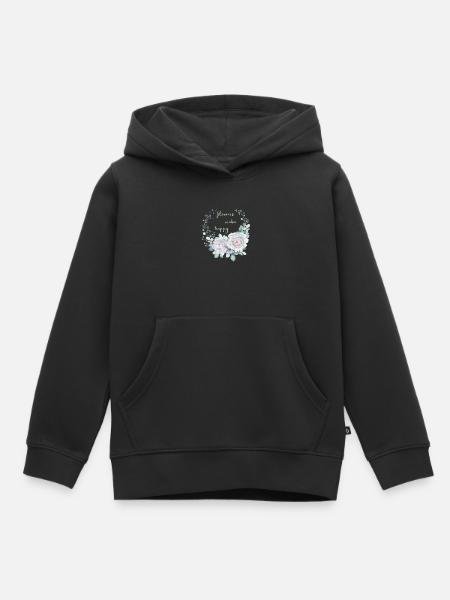flowers - Kinder Premium Organic Hoodie - Schwarz