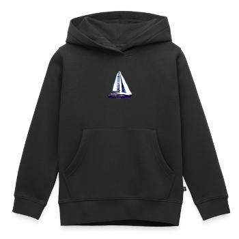 Sailing ship Sailing Sailing Sailing Sailboat - Kids Premium Organic Hoodie - black - Front - AI Model Kid Male (0cm)