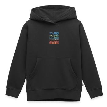 25 Ans de Vie – Un Quart de Siècle en Chiffres - Kinder Premium Organic Hoodie - Schwarz - Vorne - AI Model Kid Male (0cm)