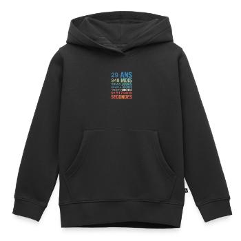 29 Ans en Chiffres – Design Anniversaire Créatif - Kinder Premium Organic Hoodie - Schwarz - Vorne - AI Model Kid Male (0cm)