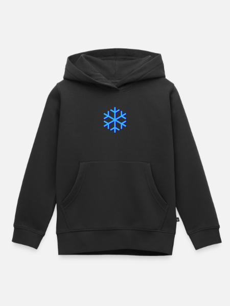 Schneeflocke - Kinder Premium Organic Hoodie - Schwarz