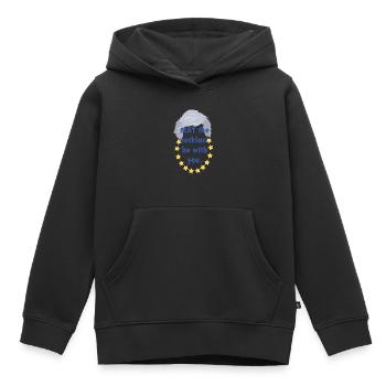 Political Satire EU Stars May Necklace Slogan - Kids Premium Organic Hoodie - black - Front - AI Model Kid Male (0cm)