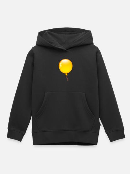 Smiley Balloon - Kids Premium Organic Hoodie - black