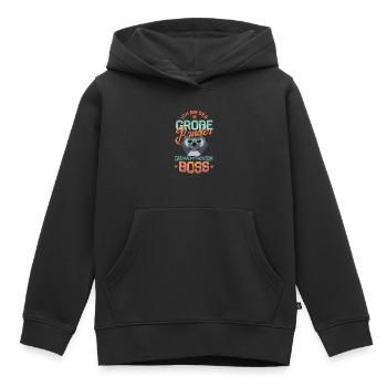 Big brother patron enfant naissance la grossesse - Sweat Premium à capuche enfant bio - noir - Devant - AI Model Kid Male (0cm)