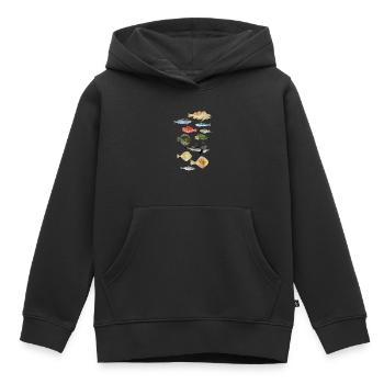 Fische aus dem Meer - Kinder Premium Organic Hoodie - Schwarz - Vorne - AI Model Kid Male (0cm)