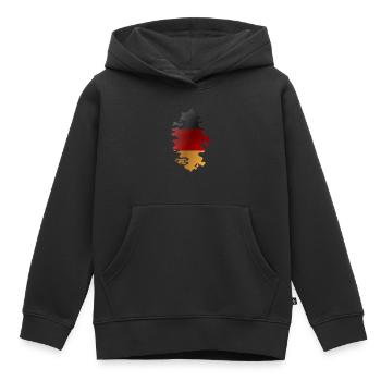 Drapeau allemand Drapeau allemand Utilisé Look Home - Sweat Premium à capuche enfant bio - noir - Devant - AI Model Kid Male (0cm)