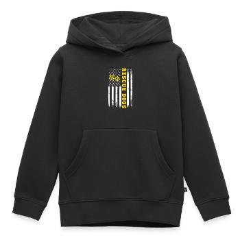 Rescue Dogs Dog Rescue American Flag Dog Adoption - Kids Premium Organic Hoodie - black - Front - AI Model Kid Male (0cm)