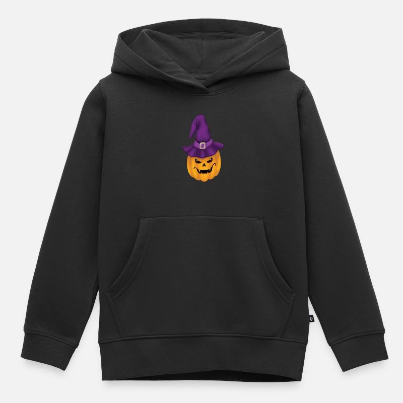 HALLOWEEN - Sweat Premium à capuche enfant bio - noir