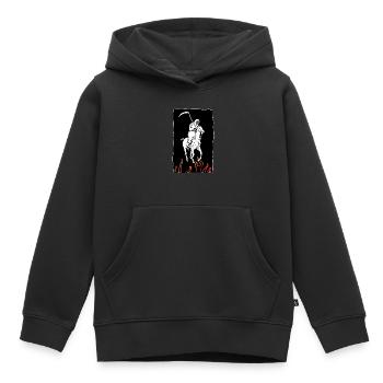 Hölle - Kinder Premium Organic Hoodie - Schwarz - Vorne - AI Model Kid Male (0cm)