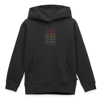 Californie - Sweat Premium à capuche enfant bio - noir - Devant - AI Model Kid Male (0cm)