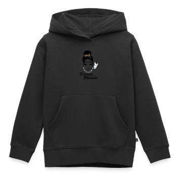 Enterrement de vie de garçon EVG Future Marié - Sweat Premium à capuche enfant bio - noir - Devant - AI Model Kid Male (0cm)
