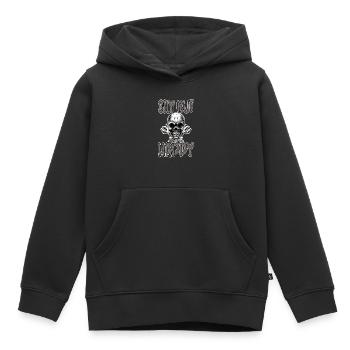 Oily But Happy 4 - Kinder Premium Organic Hoodie - Schwarz - Vorne - AI Model Kid Male (0cm)