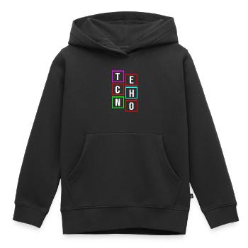 Techno-Logo - Kinder Premium Organic Hoodie - Schwarz - Vorne - AI Model Kid Male (0cm)