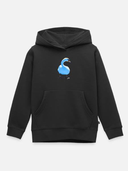 Schwan - Kinder Premium Organic Hoodie - Schwarz