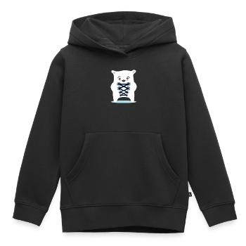 BAYERN EISBÄR TRACHTEN ERSATZ DIRNDL - Kinder Premium Organic Hoodie - Schwarz - Vorne - AI Model Kid Male (0cm)