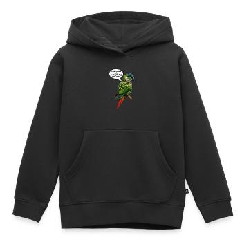 Grünwangen-Conure-Meme lustig - Kinder Premium Organic Hoodie - Schwarz - Vorne - AI Model Kid Male (0cm)