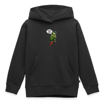 Lustiger grünwangiger Conure niedlicher Conure-Papagei - Kinder Premium Organic Hoodie - Schwarz - Vorne - AI Model Kid Male (0cm)