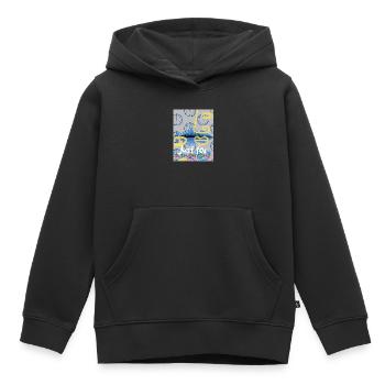 Nur für einen Moment - Kinder Premium Organic Hoodie - Schwarz - Vorne - AI Model Kid Male (0cm)
