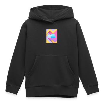 Conception de pod géométrique pastel - Sweat Premium à capuche enfant bio - noir - Devant - AI Model Kid Male (0cm)