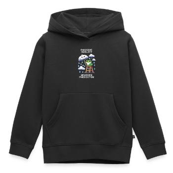 Capacité passive : Oracle météorologique | Météorologue - Sweat Premium à capuche enfant bio - noir - Devant - AI Model Kid Male (0cm)