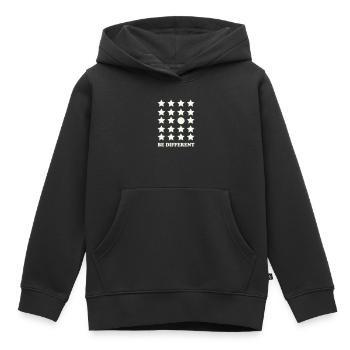 Be Different Sternenraster Kreis - Kinder Premium Organic Hoodie - Schwarz - Vorne - AI Model Kid Male (0cm)