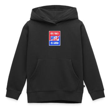 Mistakes Help Us Grow Lustig Motivational Wachstum - Kinder Premium Organic Hoodie - Schwarz - Vorne - AI Model Kid Male (0cm)