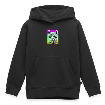 Alpaka - Kinder Premium Organic Hoodie - Schwarz - Vorne - AI Model Kid Male (0cm)