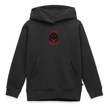 Happy Metal Day Drum-Icon - Kinder Premium Organic Hoodie - Schwarz - Vorne - AI Model Kid Male (0cm)