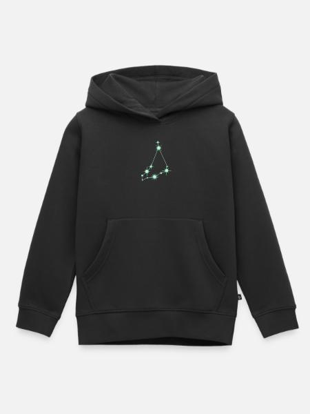 Steinbock-Stern Sternbild Tierkreiszeichen Grün - Kinder Premium Organic Hoodie - Schwarz