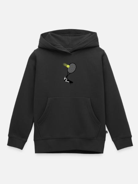 tennis_2 - Kinder Premium Organic Hoodie - Schwarz