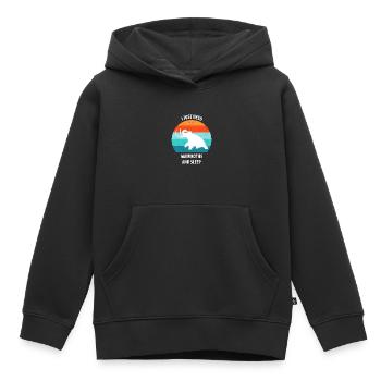 Drôle de mammouth de l’âge de pierre de l’âge de glace Design préhistorique - Sweat Premium à capuche enfant bio - noir - Devant - AI Model Kid Male (0cm)