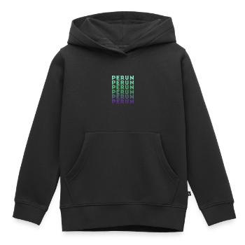 Mythes slaves péruns du slave païen - Sweat Premium à capuche enfant bio - noir - Devant - AI Model Kid Male (0cm)