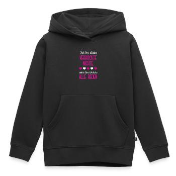 Verrückte Nichte Patenkinder Nichten Patentochter - Kinder Premium Organic Hoodie - Schwarz - Vorne - AI Model Kid Male (0cm)