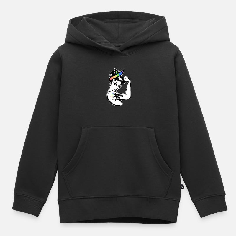 Autisme autiste - Sweat Premium à capuche enfant bio - noir