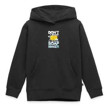 Don't Panic I'm a Professional Soap Maker - Kinder Premium Organic Hoodie - Schwarz - Vorne - AI Model Kid Male (0cm)