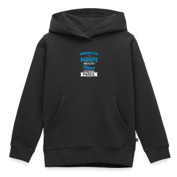 Ma marraine n'est pas parfaite - Skieuse - Sweat Premium à capuche enfant bio - noir - Devant - AI Model Kid Male (0cm)