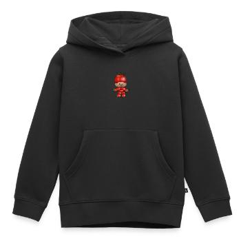 Tomate, tomate, poupée, poupée de tomate - Sweat Premium à capuche enfant bio - noir - Devant - AI Model Kid Male (0cm)