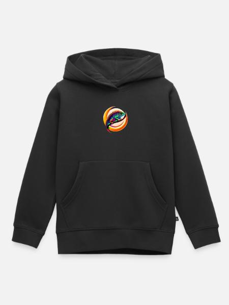 Chamäleon - Kinder Premium Organic Hoodie - Schwarz