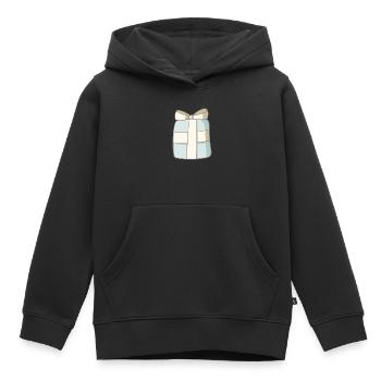 Cadeau - Sweat Premium à capuche enfant bio - noir - Devant - AI Model Kid Male (0cm)