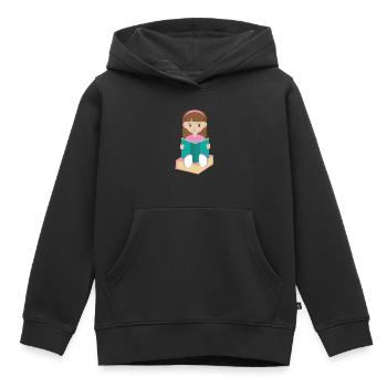 Schulanfang Maedchen 03 0225 - Kinder Premium Organic Hoodie - Schwarz - Vorne - AI Model Kid Male (0cm)
