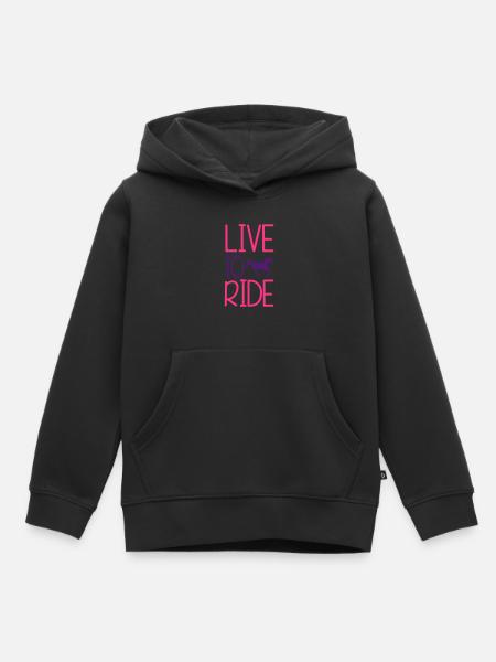 Horse - Kinder Premium Organic Hoodie - Schwarz
