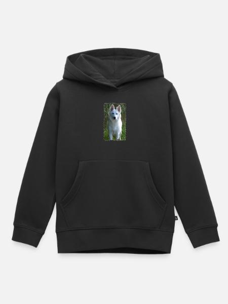 weißer Engel - Kinder Premium Organic Hoodie - Schwarz