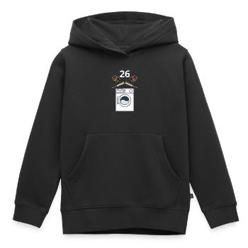 26 Waschmaschine Darts - Kinder Premium Organic Hoodie - Schwarz - Vorne - AI Model Kid Male (0cm)