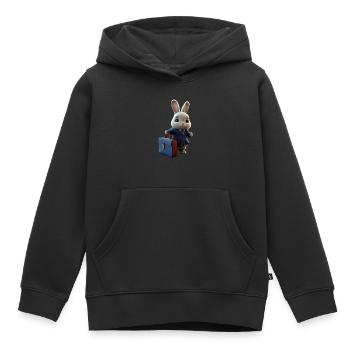 Business Rabbit - Kinder Premium Organic Hoodie - Schwarz - Vorne - AI Model Kid Male (0cm)