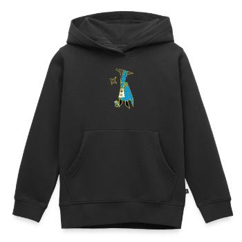 Charakter ireal - Kinder Premium Organic Hoodie - Schwarz - Vorne - AI Model Kid Male (0cm)