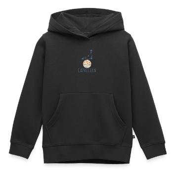 La constellation du Capricorne - Sweat Premium à capuche enfant bio - noir - Devant - AI Model Kid Male (0cm)