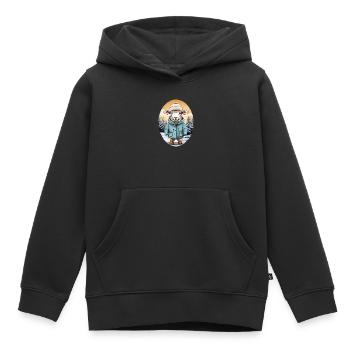 Süßes Schaf - Kinder Premium Organic Hoodie - Schwarz - Vorne - AI Model Kid Male (0cm)