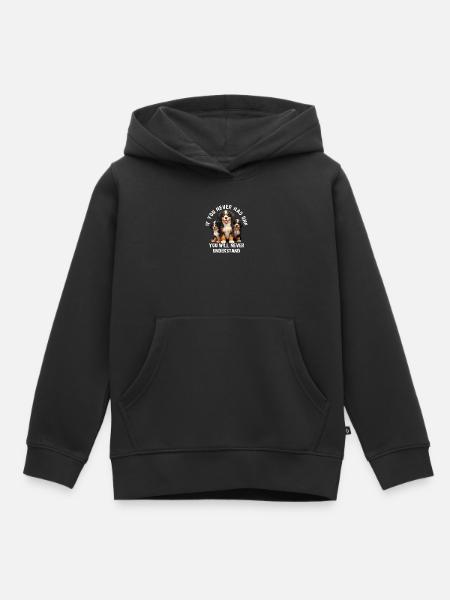 Bernese mountain dog - Premium børne hættetrøje økologisk - sort